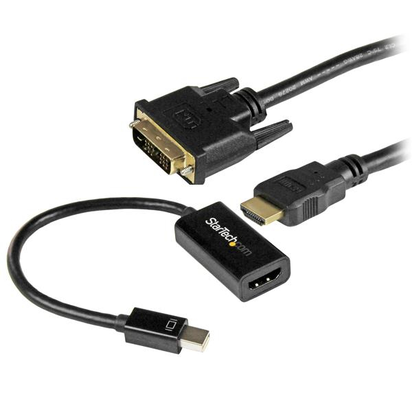 StarTech.com Kit di Connettività mDP a DVI - Convertitore attivo mini DisplayPort a HDMI con cavo HDMI a DVI da 1,8m - Convertitore video - DisplayPort - DVI, HDMI