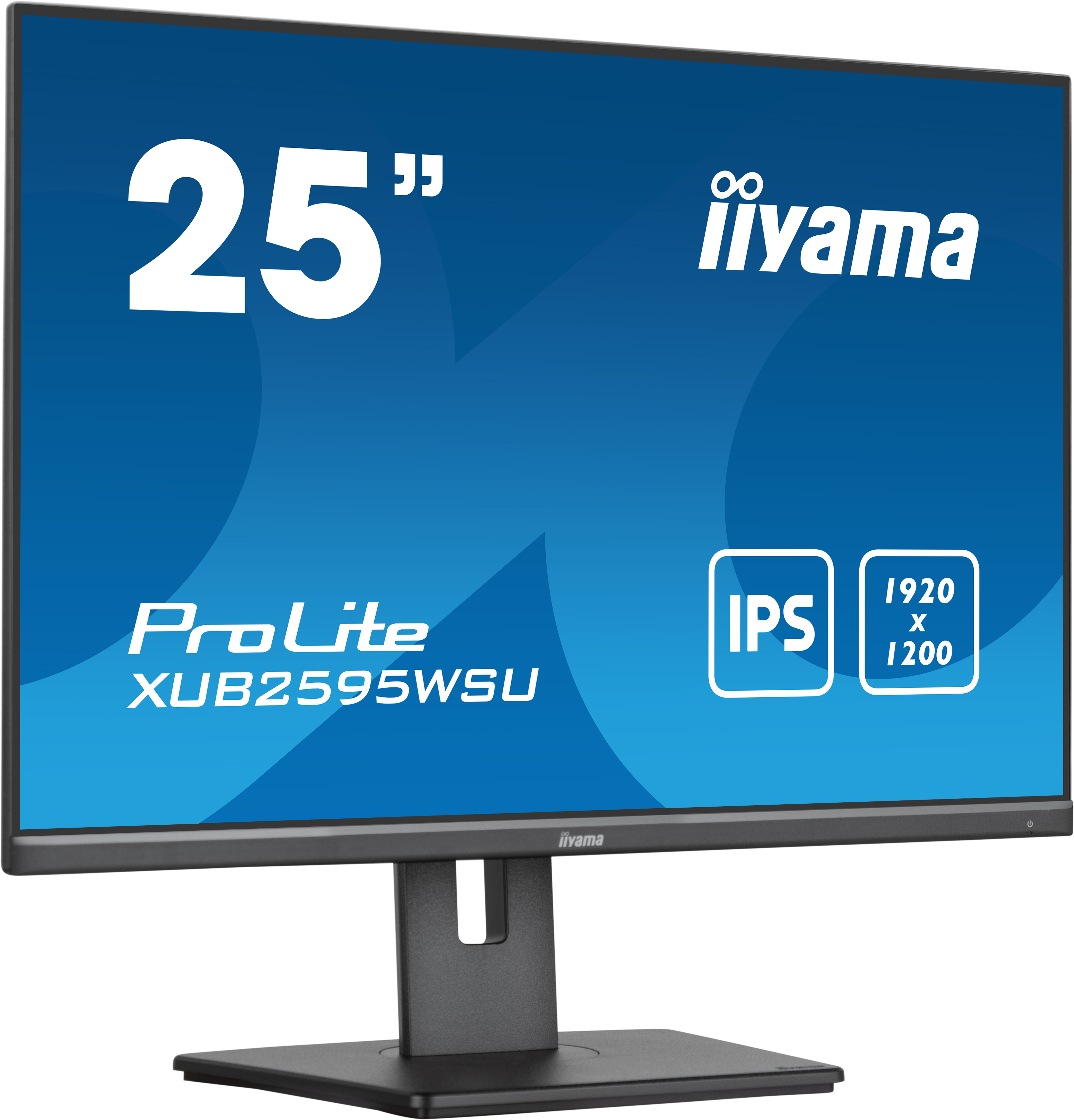 iiyama ProLite XUB2595WSU-B5 - Monitor a LED - 25" - 1920 x 1200 WUXGA - IPS - 300 cd/m² - 1000:1 - 4 ms - HDMI, VGA, DisplayPort - altoparlanti - nero, opaco