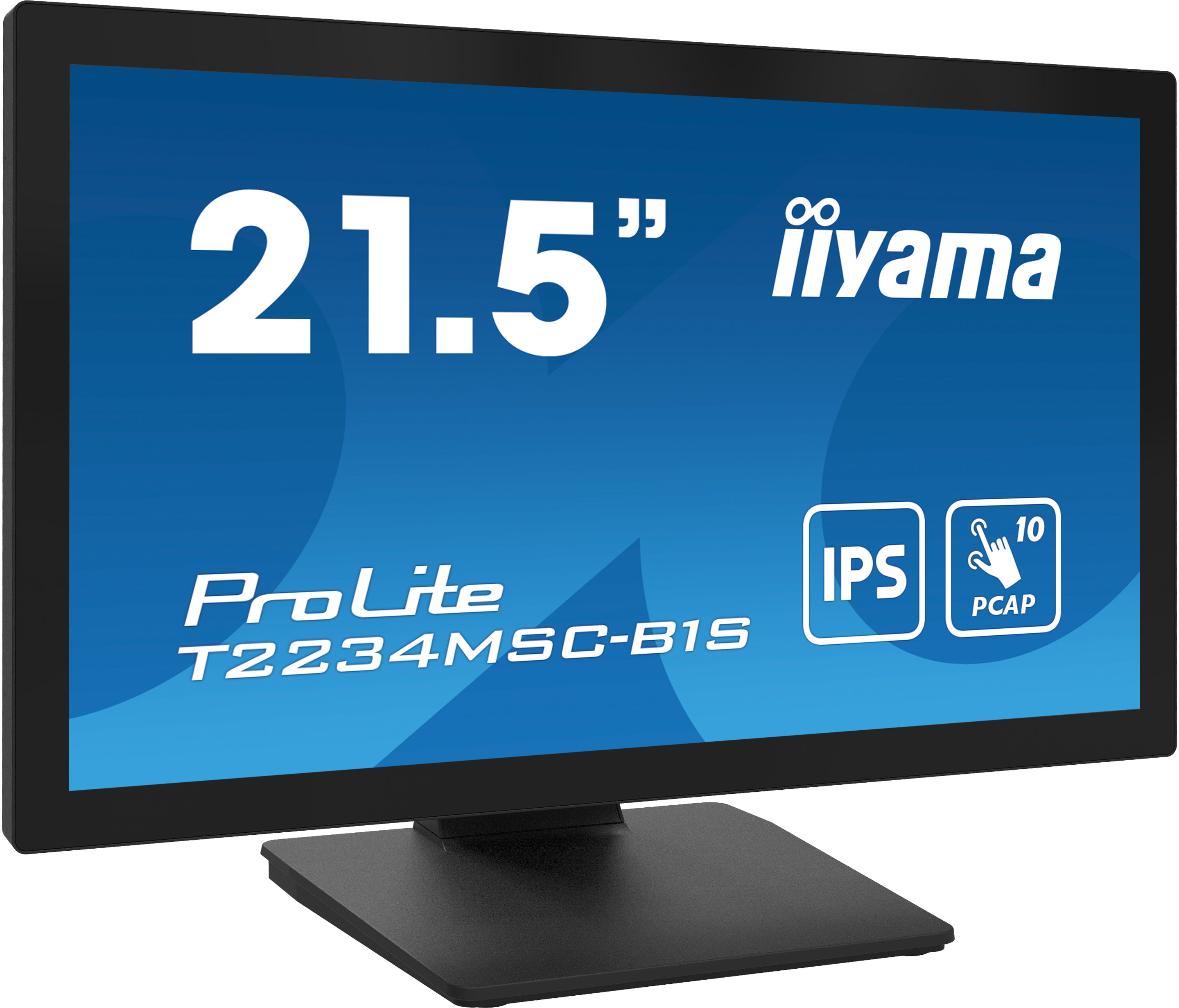 iiyama ProLite T2234MSC-B1S - Monitor a LED - 22" (21.5" visualizzabile) - touchscreen - 1920 x 1080 Full HD (1080p) - IPS - 350 cd/m² - 1000:1 - 18 ms - HDMI, VGA, DisplayPort - altoparlanti - nero, opaco