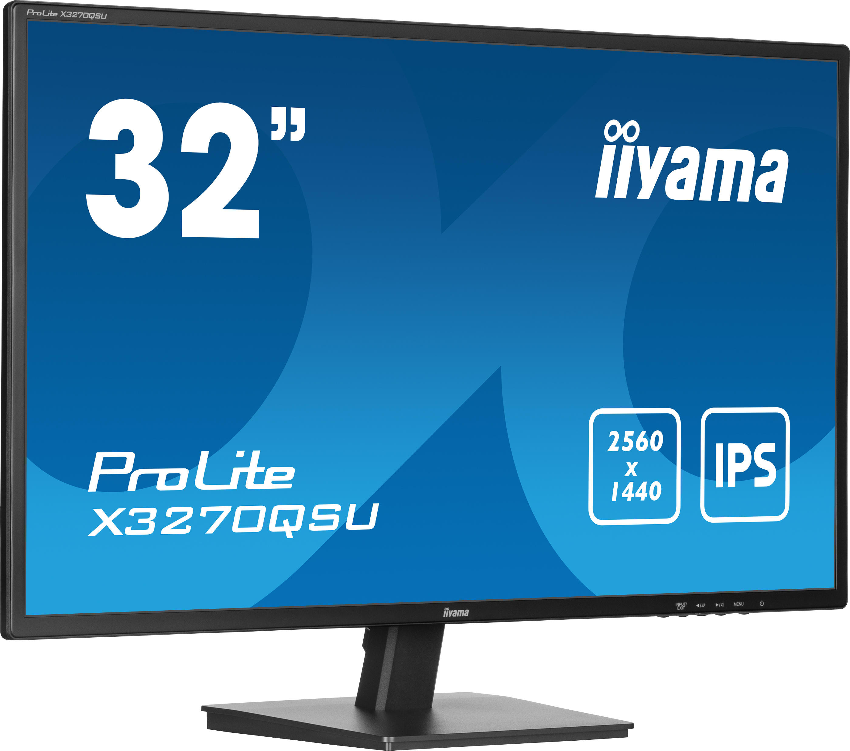 iiyama ProLite X3270QSU-B1 - Monitor a LED - 32" (31.5" visualizzabile) - 2560 x 1440 WQHD @ 100 Hz - IPS - 250 cd/m² - 1200:1 - 3 ms - 2xHDMI, DisplayPort - altoparlanti - nero opaco