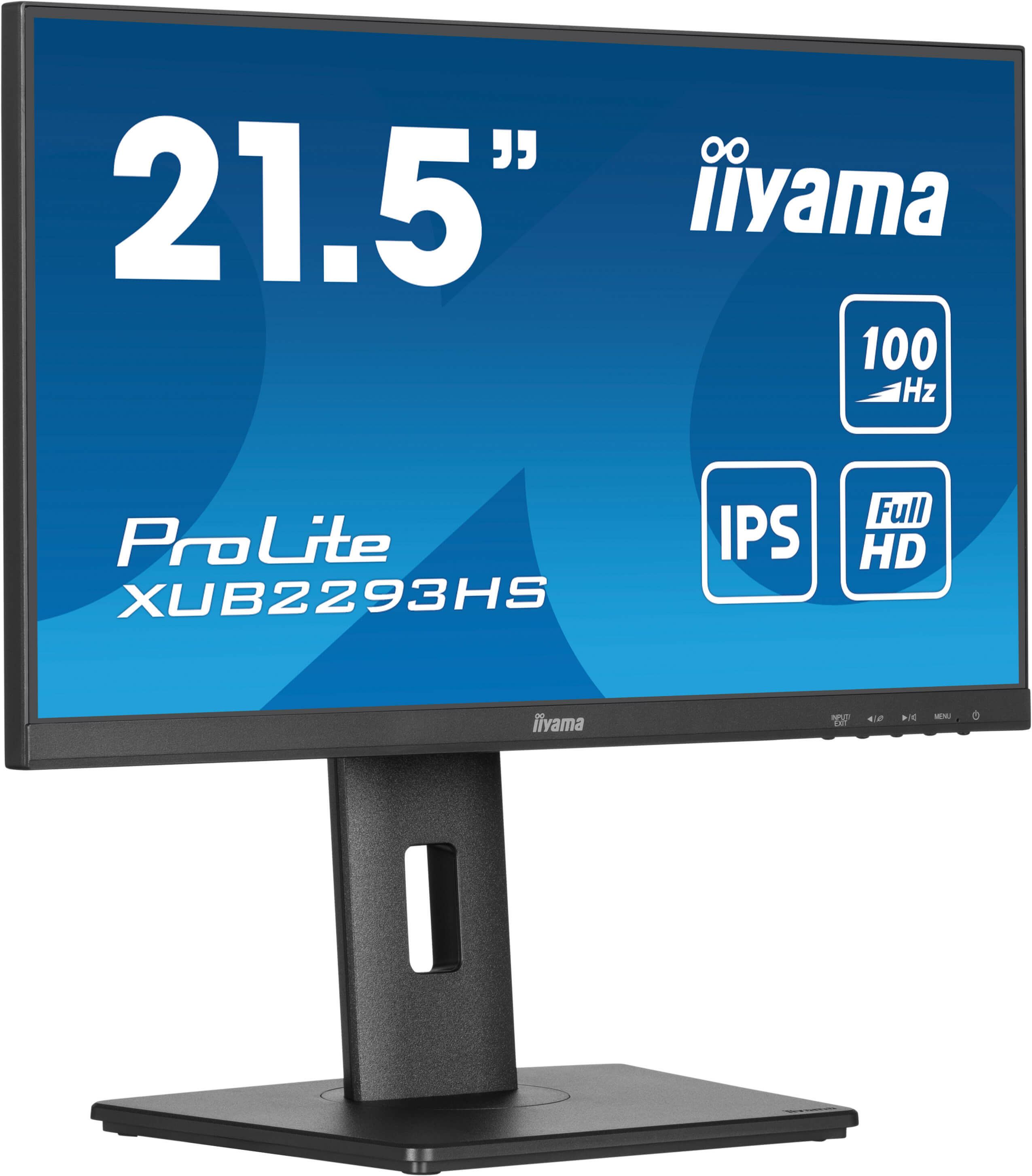 iiyama ProLite XUB2293HS-B6 - Monitor a LED - 21.5" - 1920 x 1080 Full HD (1080p) @ 100 Hz - IPS - 300 cd/m² - 1000:1 - 1 ms - HDMI, DisplayPort - altoparlanti - nero opaco
