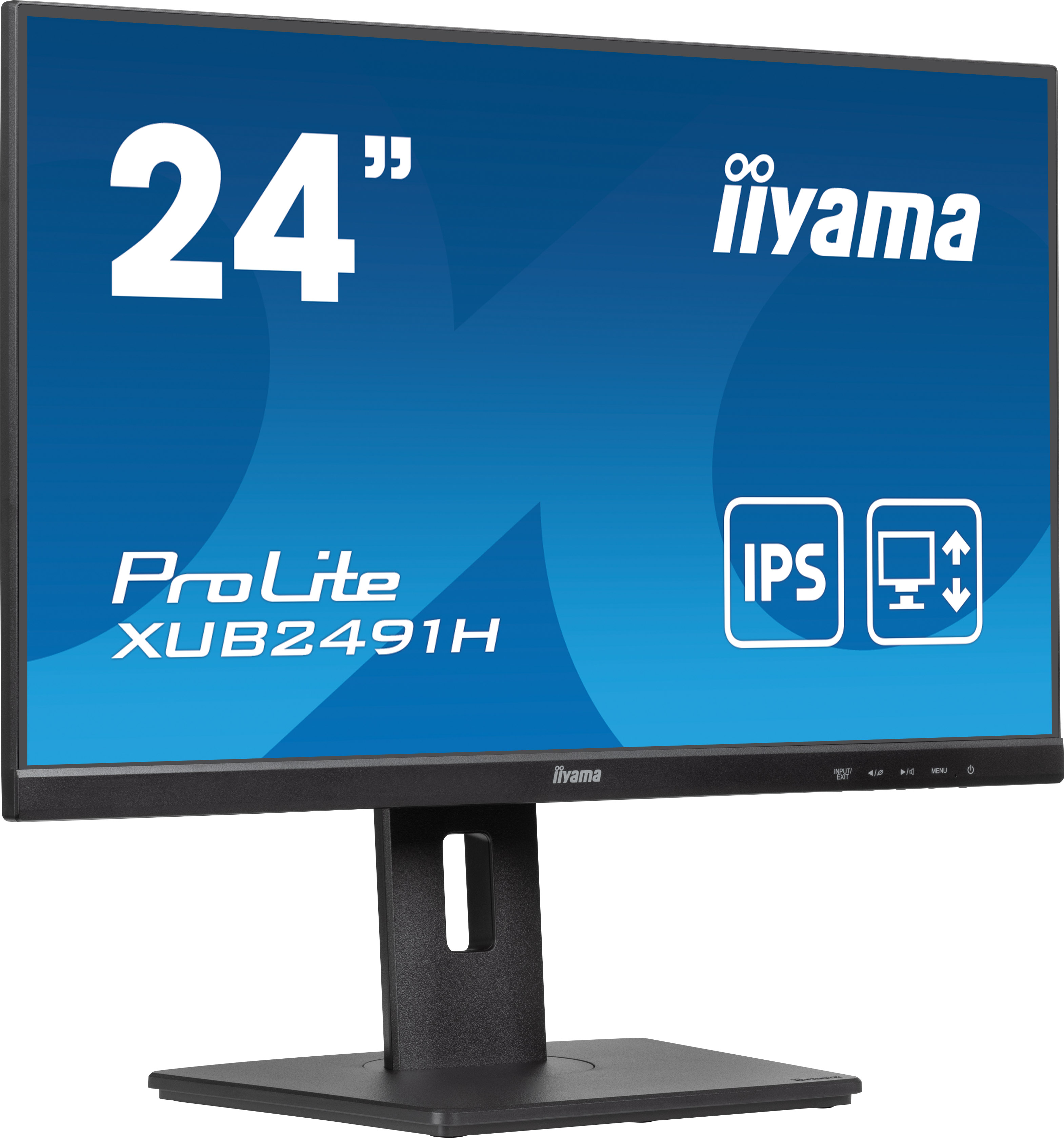 iiyama ProLite XUB2491H-B1 - Monitor a LED - 24" (23.8" visualizzabile) - 1920 x 1080 Full HD (1080p) @ 100 Hz - IPS - 300 cd/m² - 1300:1 - 0.5 ms - HDMI, DisplayPort - opaco, nero