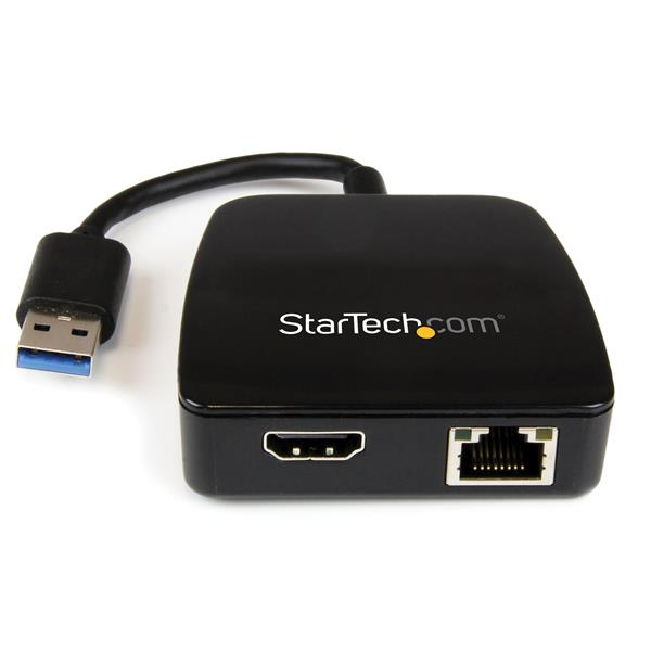 StarTech.com Mini Stazione Docking USB 3.0 a HDMI e Ethernet Gigabit - USB3.0 a NIC Gbe/HDMI e Ethernet 2 in 1 - Docking station - USB - HDMI - GigE