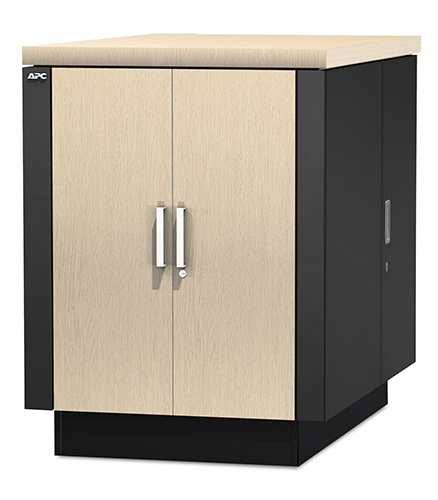 APC NetShelter CX - Rack - con sistema di distribuzione dell'alimentazione - rovere chiaro - 18U - 19"