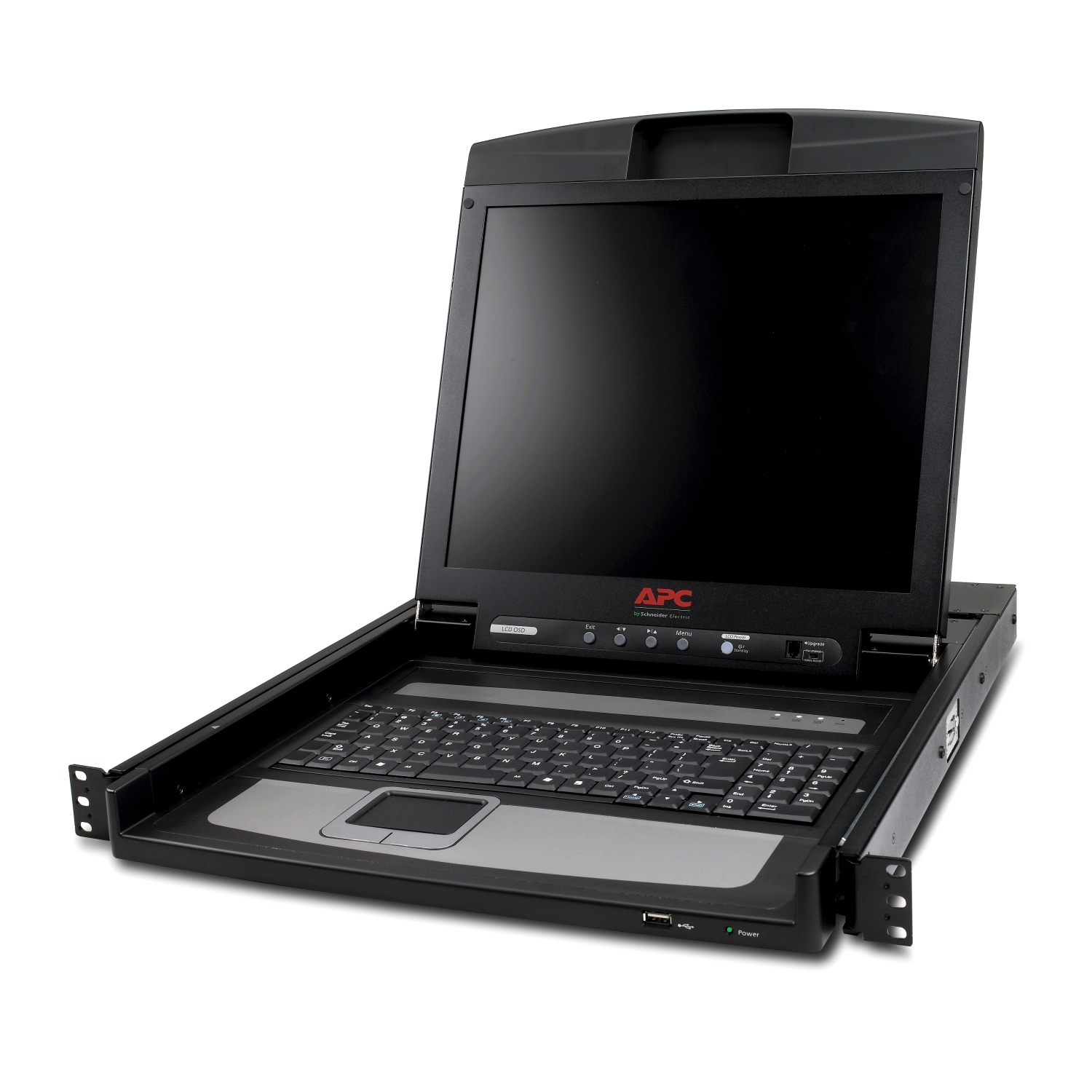 APC LCD Console - Console KVM - 17" - montabile in rack - 1280 x 1024 @ 75 Hz - nero - 1U - per P/N: AR3103, AR3103SP, AR3106SP, SRT1000RMXLI, SRT1000RMXLI-NC, SRT5KRMXLW-TW