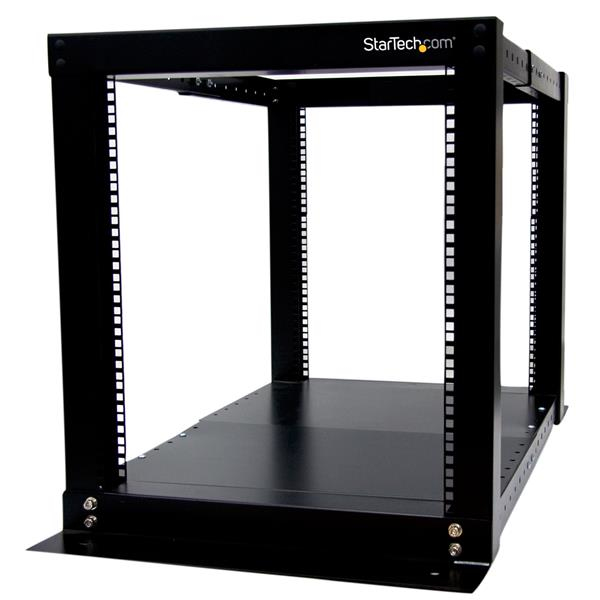 StarTech.com Armadio rack a giorno 12U 4 staffe per apparecchiature server regolabili - Rack - nero - 12U - per P/N: CABCAGENUTS6, CABSCREWM52, CABSCREWSM6, CABSCRWM520, CABSCRWM620, CABSCRWS1224
