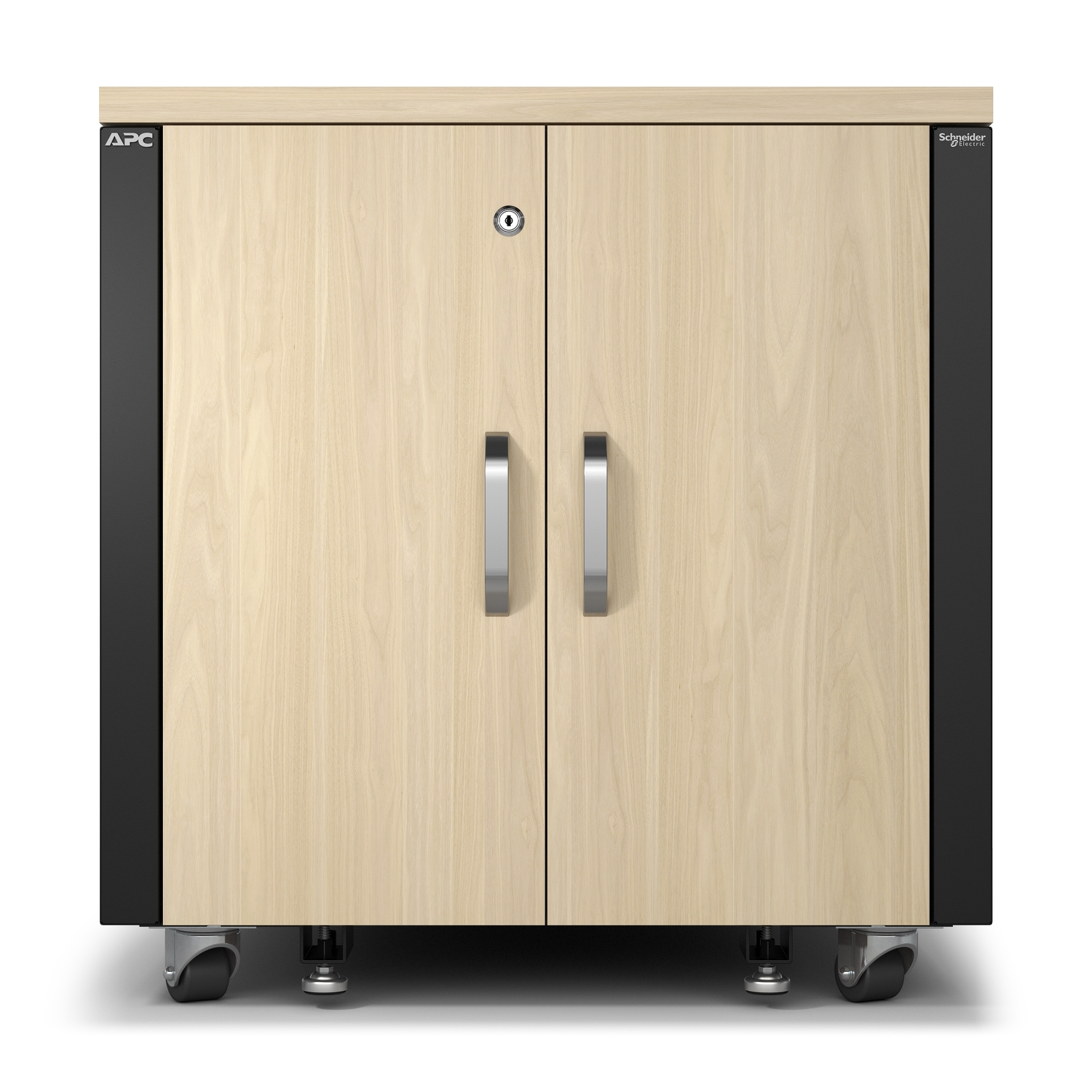 APC NetShelter - Rack (verticale) - insonorizzato - AC 100-230 V - acero - 12U - 19"