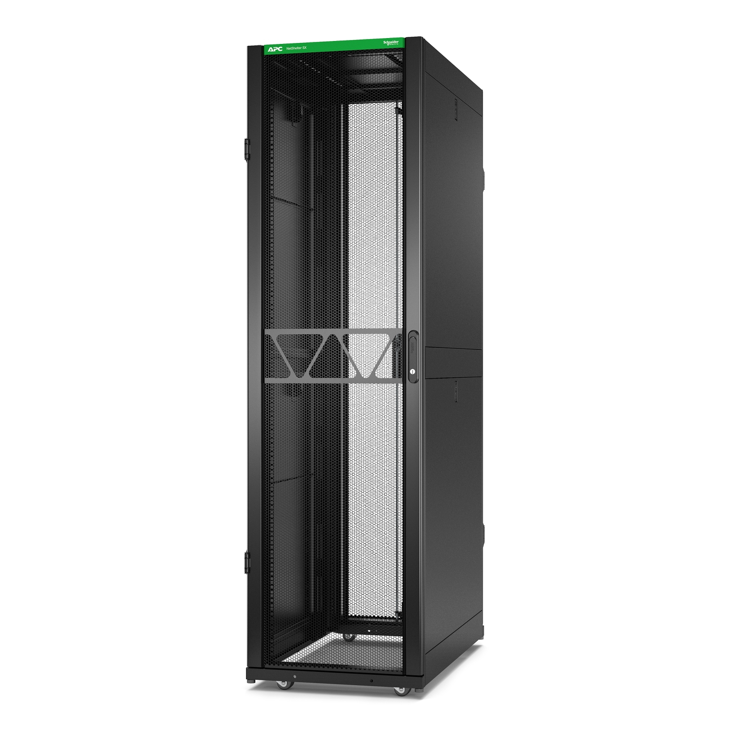 APC NetShelter SX Gen 2 - Rack cabinet - 2124H x 600W x 1070D mm, with sides - A pavimento - nero - 45U - 19"
