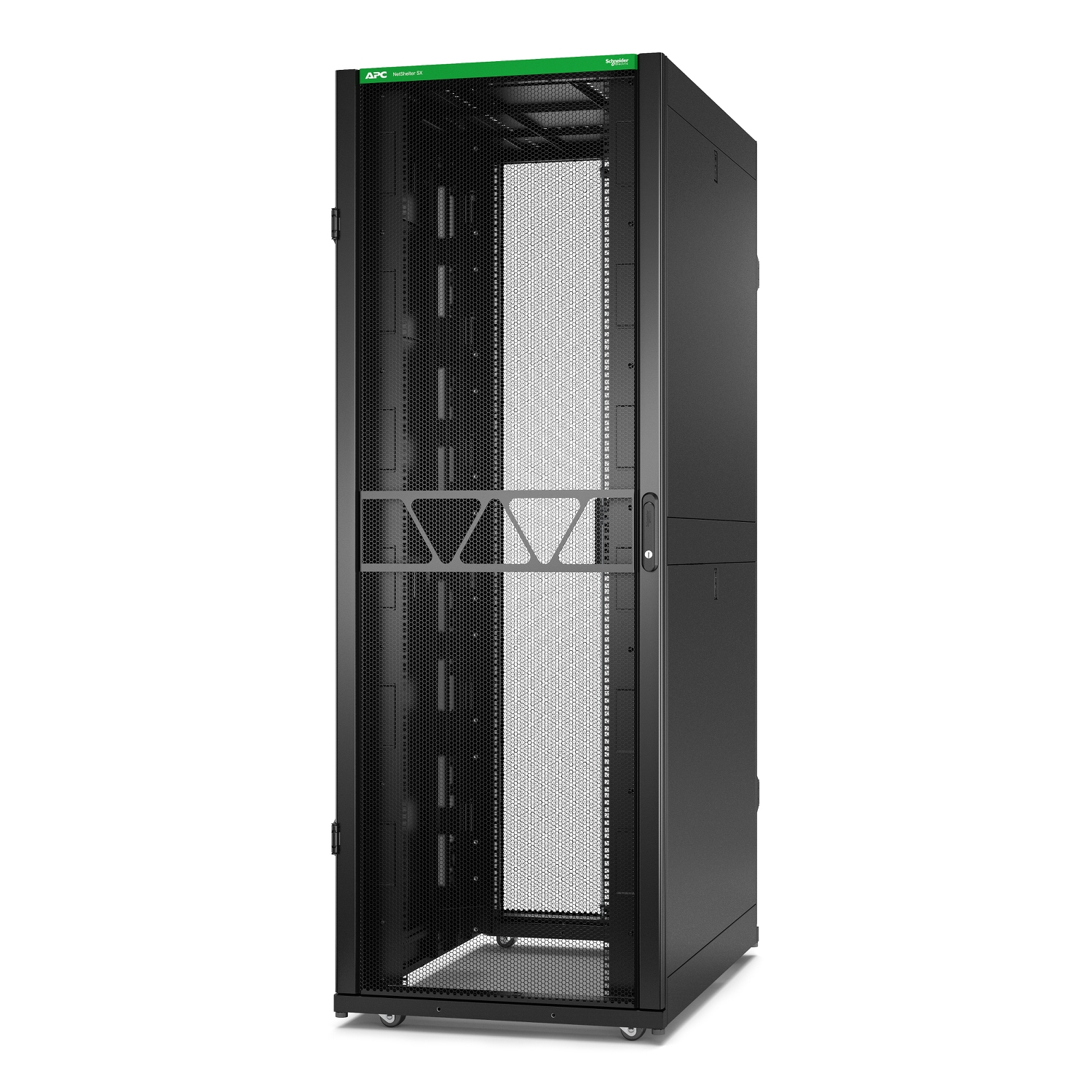 APC NetShelter SX Gen 2 - Rack cabinet - 2124H x 750W x 1200D mm, with sides - A pavimento - nero - 45U - 19"