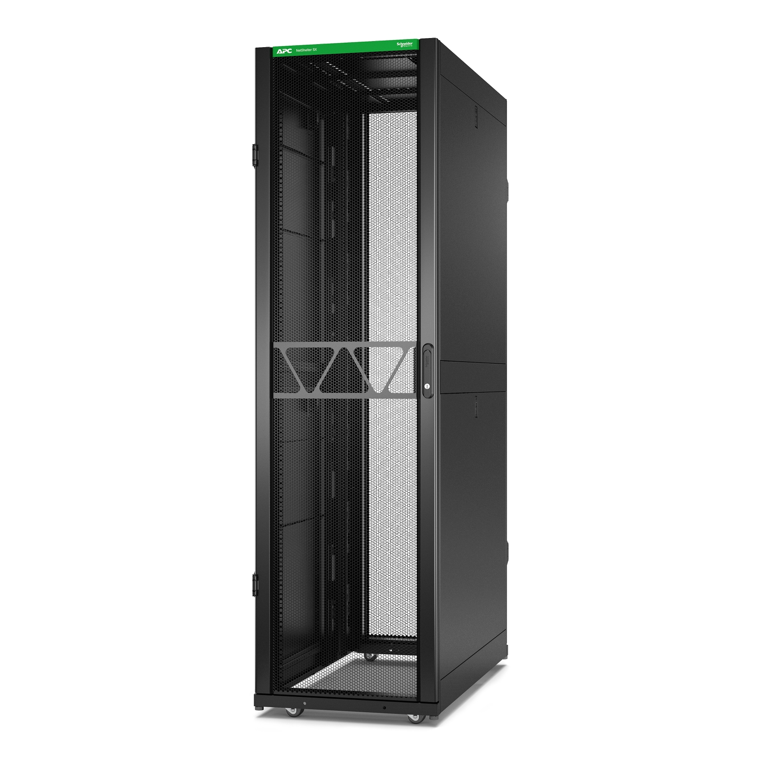 APC NetShelter SX Gen 2 - Rack cabinet - 2124H x 600W x 1200D mm, with sides - A pavimento - nero - 45U - 19"