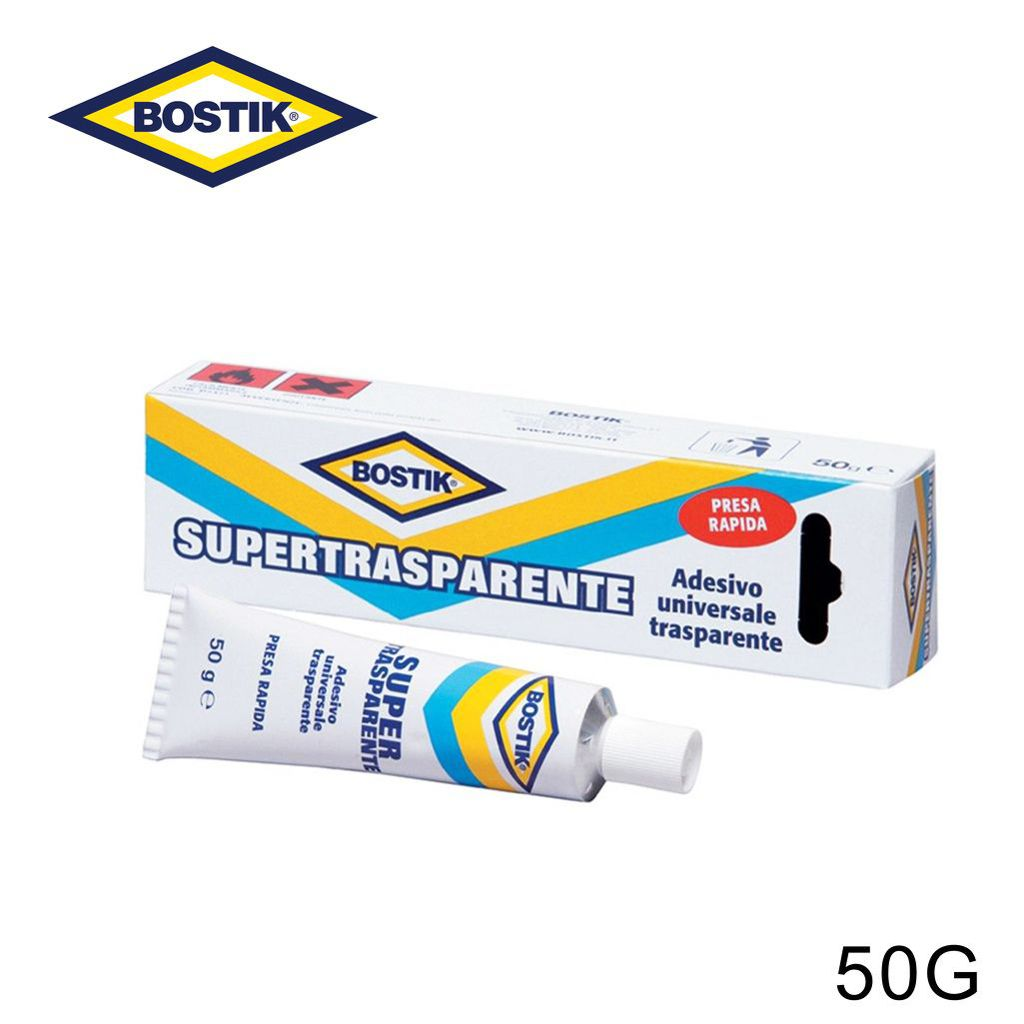 Adesivo Supertrasparente - universale - 50 gr - trasparente - Bostik