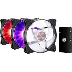 Cooler Master MasterFan Pro 140 Air Pressure RGB - Ventilatore per cabinet - 140 mm - con Cooler Master RGB LED Controller (pacchetto di 3)