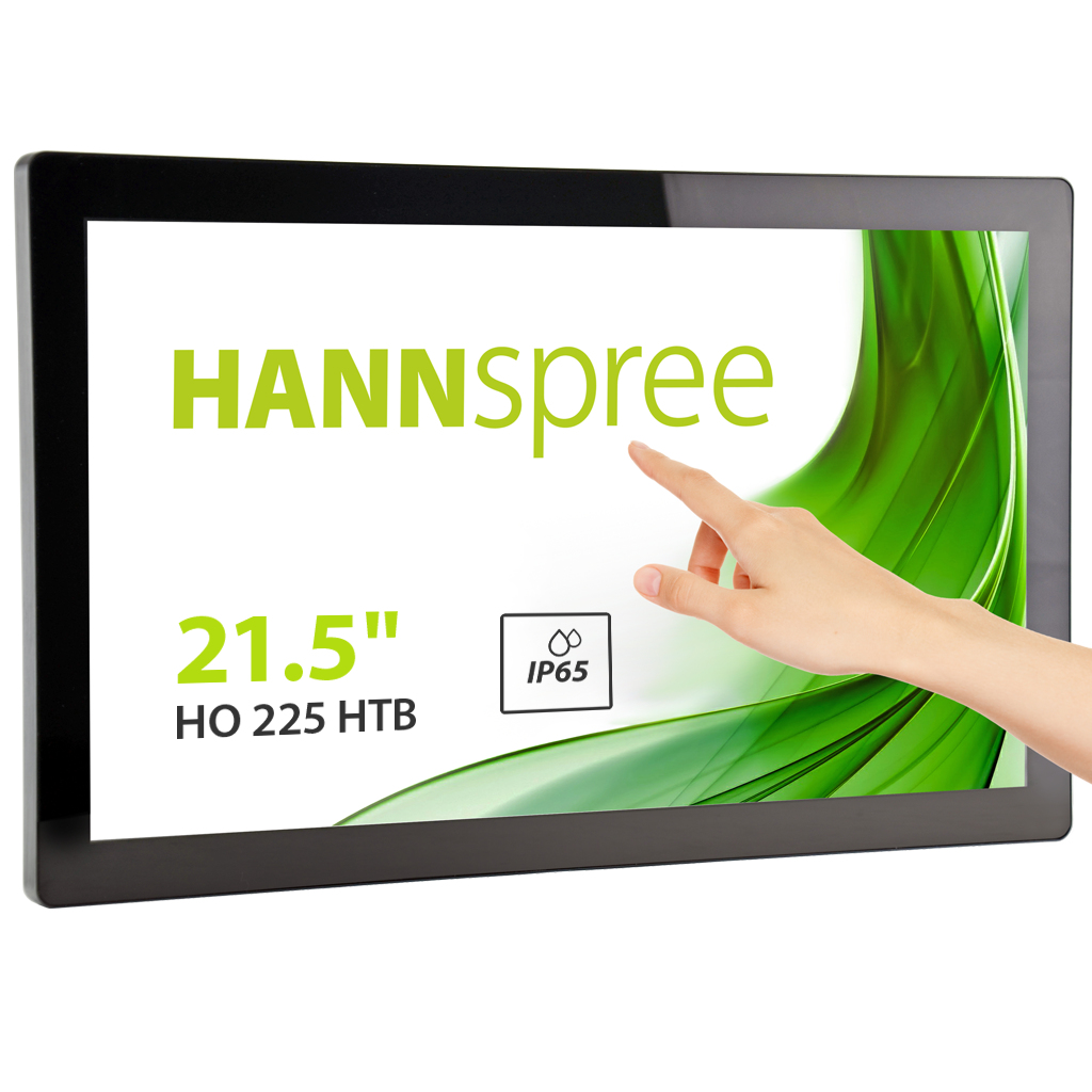 Hannspree HO225HTB - HO Series - monitor a LED - 21.5" - telaio aperto - touchscreen - 1920 x 1080 Full HD (1080p) @ 60 Hz - 250 cd/m² - 3000:1 - 18 ms - DVI, VGA - altoparlanti