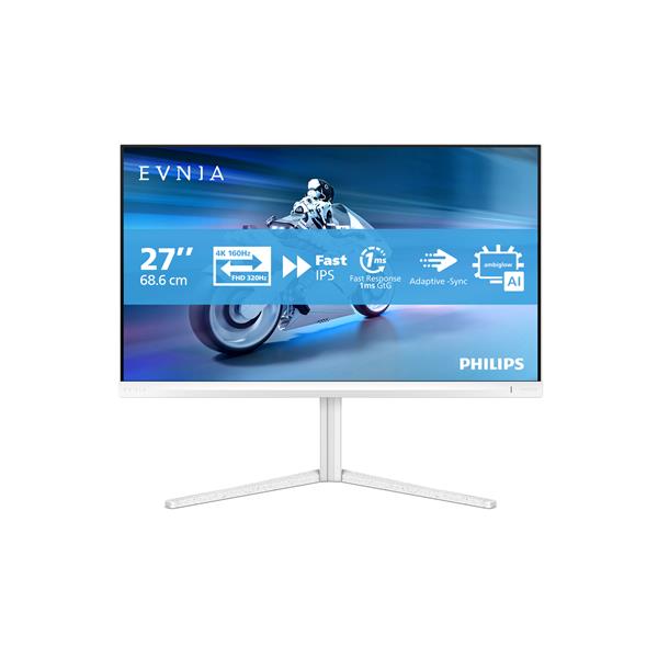 Philips Evnia 5000, 68,6 cm (27ʺ), 3840 x 2160 Pixel, 4K Ultra HD, LCD, 1 ms, Bianco