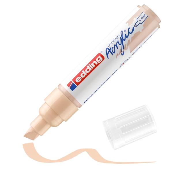 Edding E-5000255, Beige, Punta smussata, Beige, 5 mm, 1 cm, Inchiostro a base di acqua