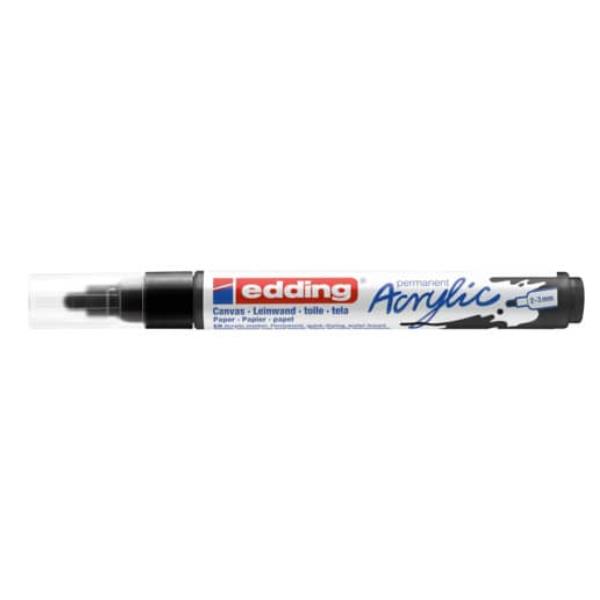 Edding 5300 acrylic marker fine, Nero, Nero, Medio, 2 mm, 3 mm, Inchiostro a base di acqua