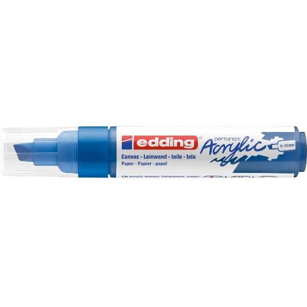 Edding E-5000903, Blu, Punta smussata, Blu, 5 mm, 1 cm, Inchiostro a base di acqua