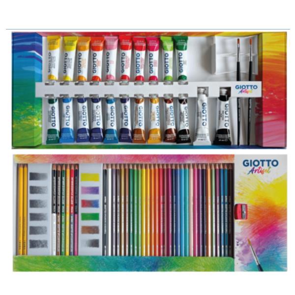 Giotto F270200, Colori, Matita di grafite, Pittura, Pennello per vernice, 65 pz