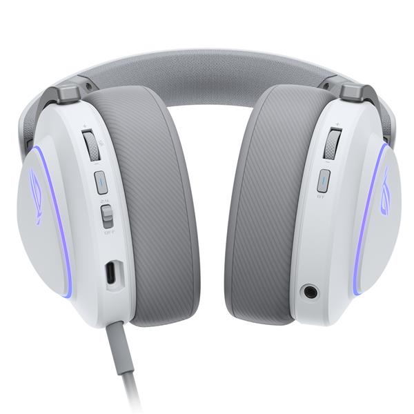ASUS ROG Delta II, Con cavo e senza cavo, 20 - 20000 Hz, Gaming, 318 g, Auricolare, Bianco
