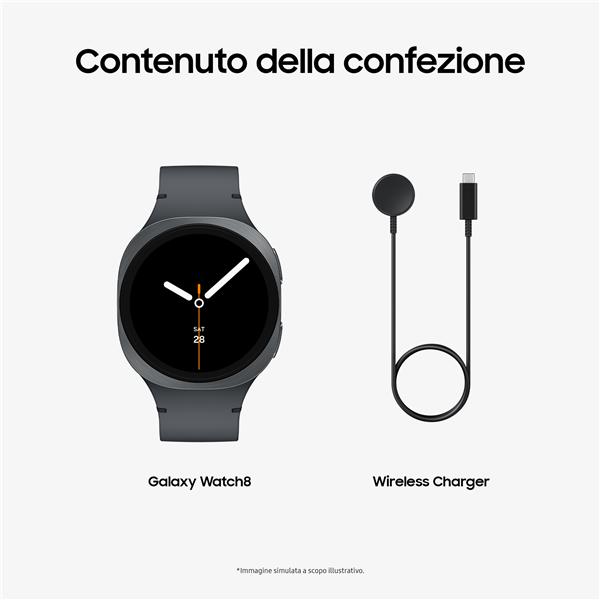 Samsung Galaxy Watch8 Galaxy Watch 8, Bluetooth, 40mm, 3,3 cm (1.3ʺ), AMOLED, Touch screen, 32 GB, GPS (satellitare), 30 g