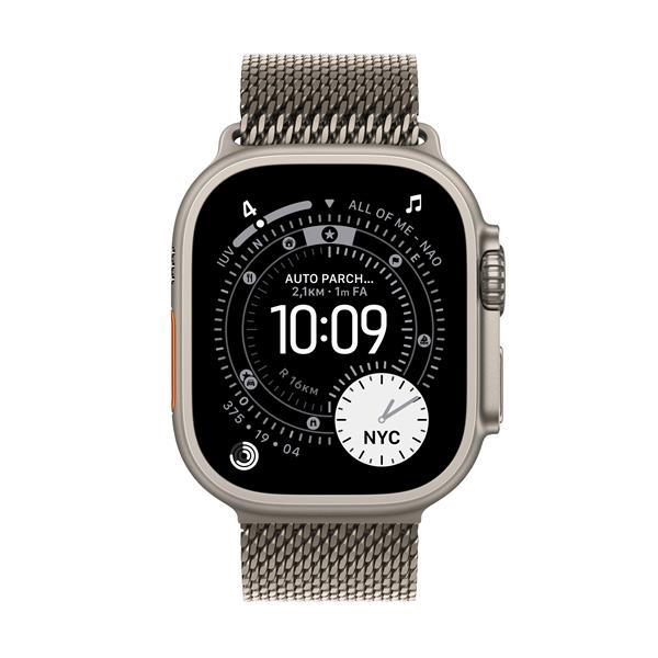 Apple Watch Ultra 3 GPS + Cellular 49mm Cassa Titanio Naturale con Loop in maglia Milanese Titanio - Small, OLED, Touch screen, 64 GB, Wi-Fi, GPS (satellitare), 61,6 g