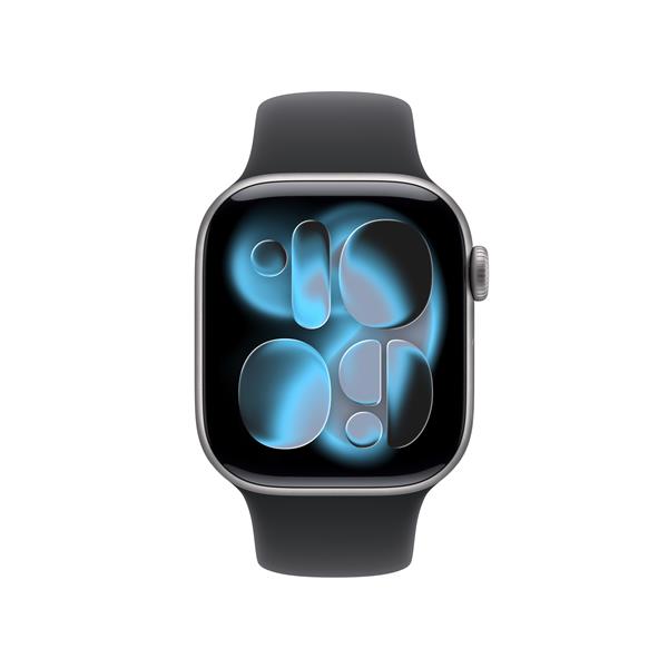 Apple Watch Series 11 GPS + Cellular 42mm Cassa Alluminio Grigio Siderale con Sport Band Nero - M/L, OLED, Touch screen, 64 GB, Wi-Fi, GPS (satellitare), 29,7 g