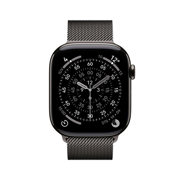 Apple Watch Series 11 GPS + Cellular 46mm Cassa Titanio Ardesia con Loop Milanese Ardesia - M/L, OLED, Touch screen, 64 GB, Wi-Fi, GPS (satellitare), 43,1 g