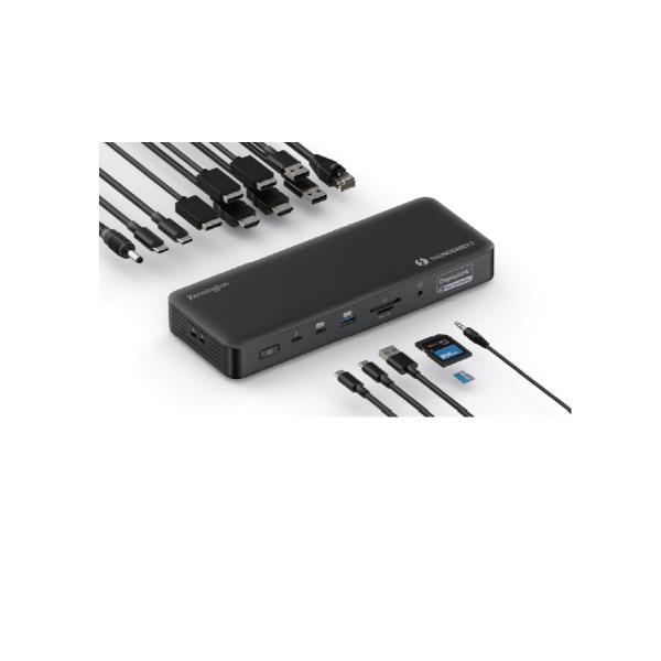 Kensington SD5920T EQ, Cablato, Thunderbolt 4, 96 W, 3,5 mm, 10,100,1000,2500 Mbit/s, Nero