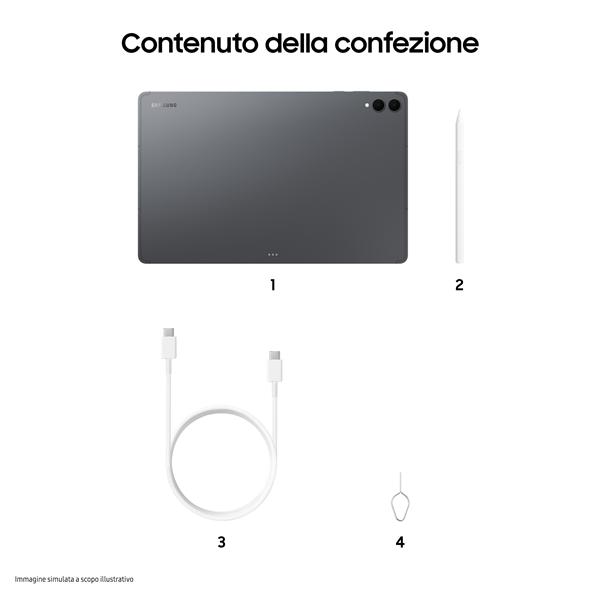 Samsung Galaxy Tab S11 Ultra, Tablet AI, Wi-Fi, Design Ultra-Sottile, Strumenti AI Multimodali, DeX, RAM 12GB, 256 GB, Batteria a Lunga Durata, Gray, 37,1 cm (14.6ʺ), 2960 x 1848 Pixel, 256 GB, 12 GB, 692 g, Grigio