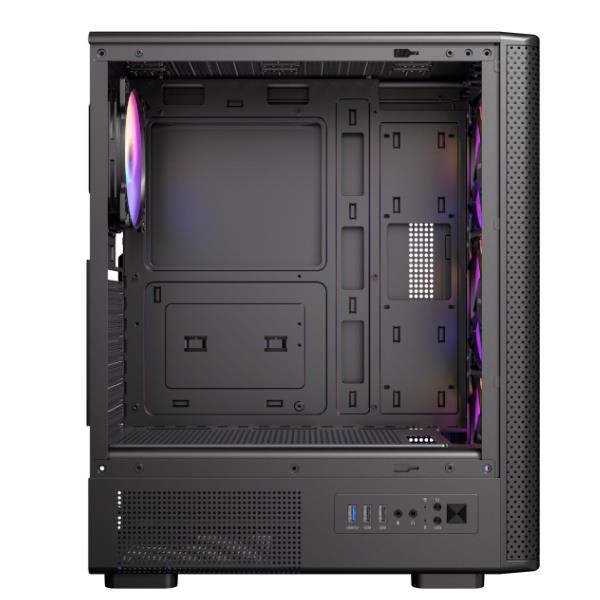 Antec VX-320 ARGB, Midi Tower, PC, Nero, ATX, ITX, micro ATX, Plastica, Acciaio, Ventole