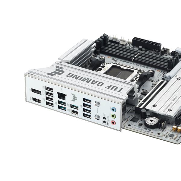 ASUS TUF GAMING B850M-PLUS WIFI7 W, AMD, Socket AM5, AMD Ryzen 7000 Series, AMD Ryzen 8000 Series, AMD Ryzen 9000 Series, Socket AM5, DDR5-SDRAM, 256 GB