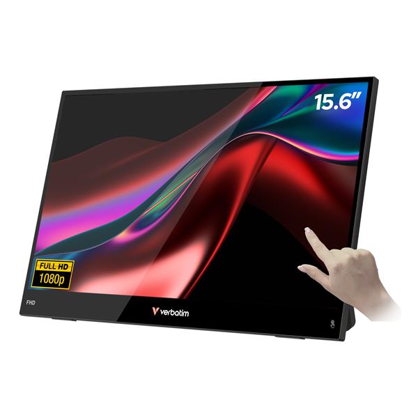 Verbatim Portable 15.6ʺ FHD Touch Monitor LIGHT, 39,6 cm (15.6ʺ), LCD, 1920 x 1080 Pixel, Full HD, 16:9, 10 ms