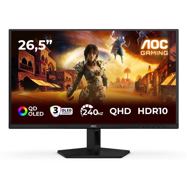 AOC G4 Q27G41ZDF, 67,3 cm (26.5ʺ), 2560 x 1440 Pixel, Quad HD, QD-OLED, 0,03 ms, Nero, Rosso