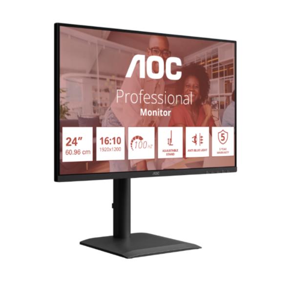 AOC E4 X24E4U, 61 cm (24?), 1920 x 1200 Pixel, Full HD, LED, 4 ms, Nero