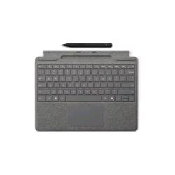 Microsoft Surface Pro Signature Keyboard w/ Slim Pen 2, Touchpad, Microsoft, Surface Pro 10 Surface Pro 9 Surface Pro 8 Surface Pro X, Platino, Alcantara, Docking