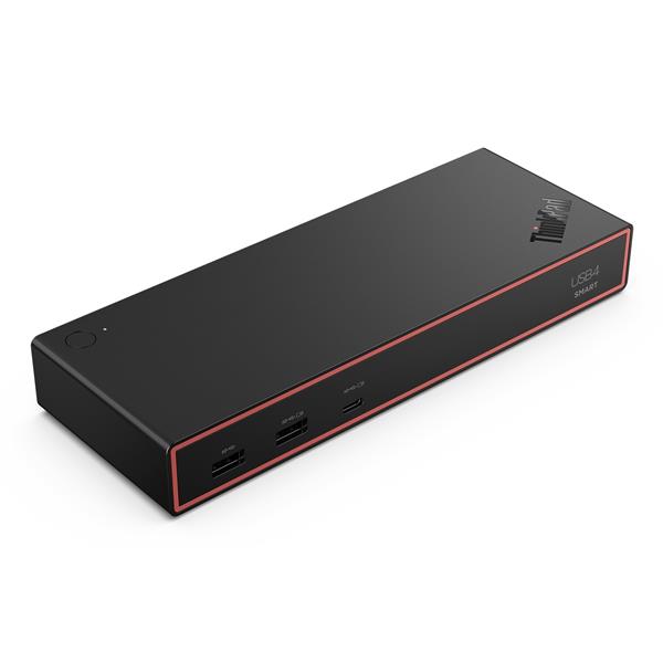 Lenovo ThinkPad USB4 Smart Dock 5500, Cablato, USB4, 65 W, 1000 Mbit/s, Nero, Eclipse Black