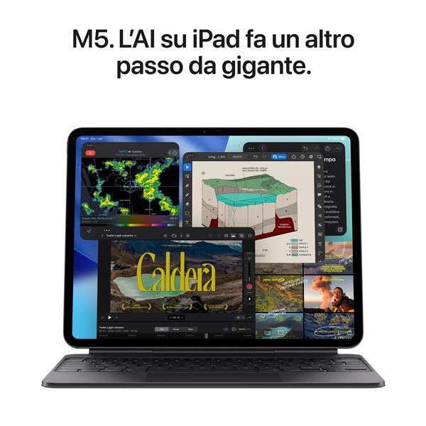 Apple iPad Pro 11ʺ Wi‑Fi + Cellular 1TB display nanotexture Argento, 27,9 cm (11ʺ), 2420 x 1668 Pixel, 1 TB, 16 GB, iPadOS 26, Argento