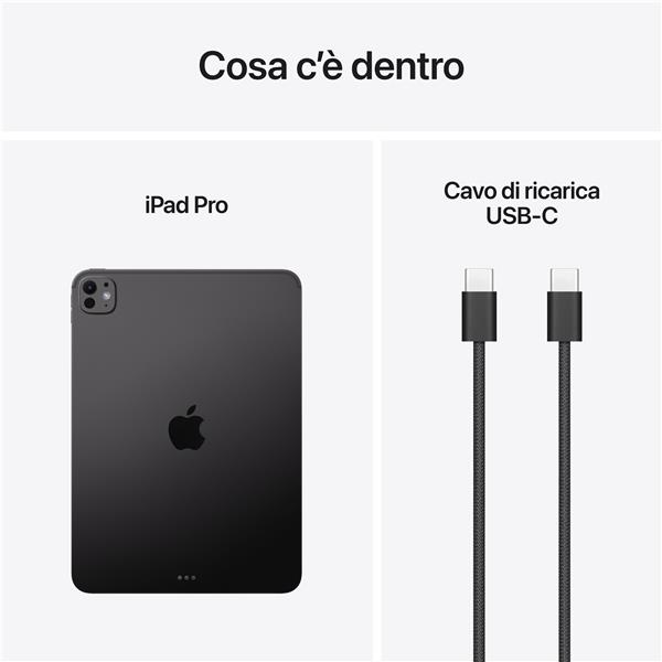 Apple iPad Pro 11ʺ Wi‑Fi 1TB display nanotexture Nero Siderale, 27,9 cm (11ʺ), 2420 x 1668 Pixel, 1 TB, 16 GB, iPadOS 26, Nero