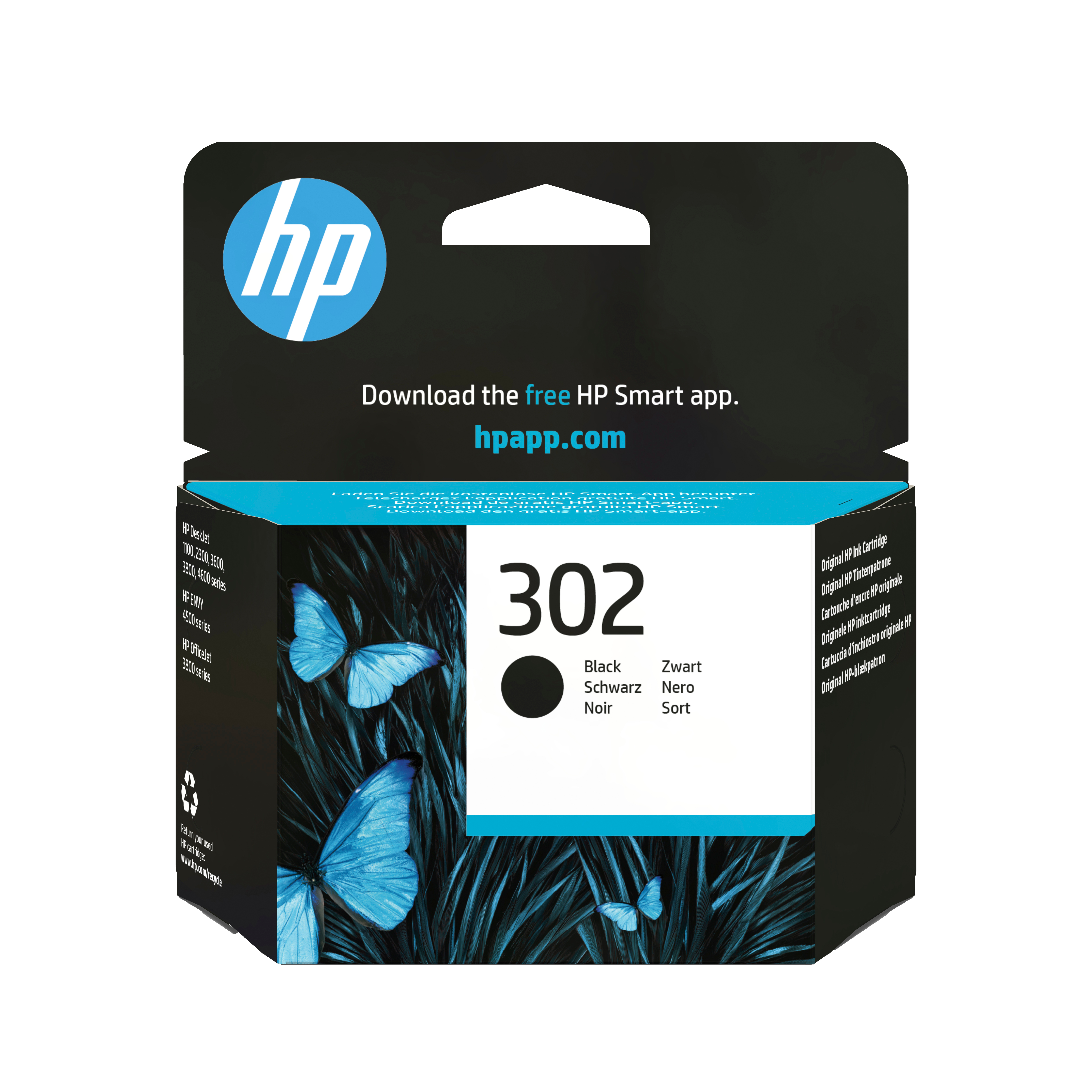 HP 302 - 3.5 ml - nero - originale - cartuccia d'inchiostro - per Deskjet 11XX, 21XX, 36XX; Envy 451X, 452X; Officejet 38XX, 46XX, 52XX