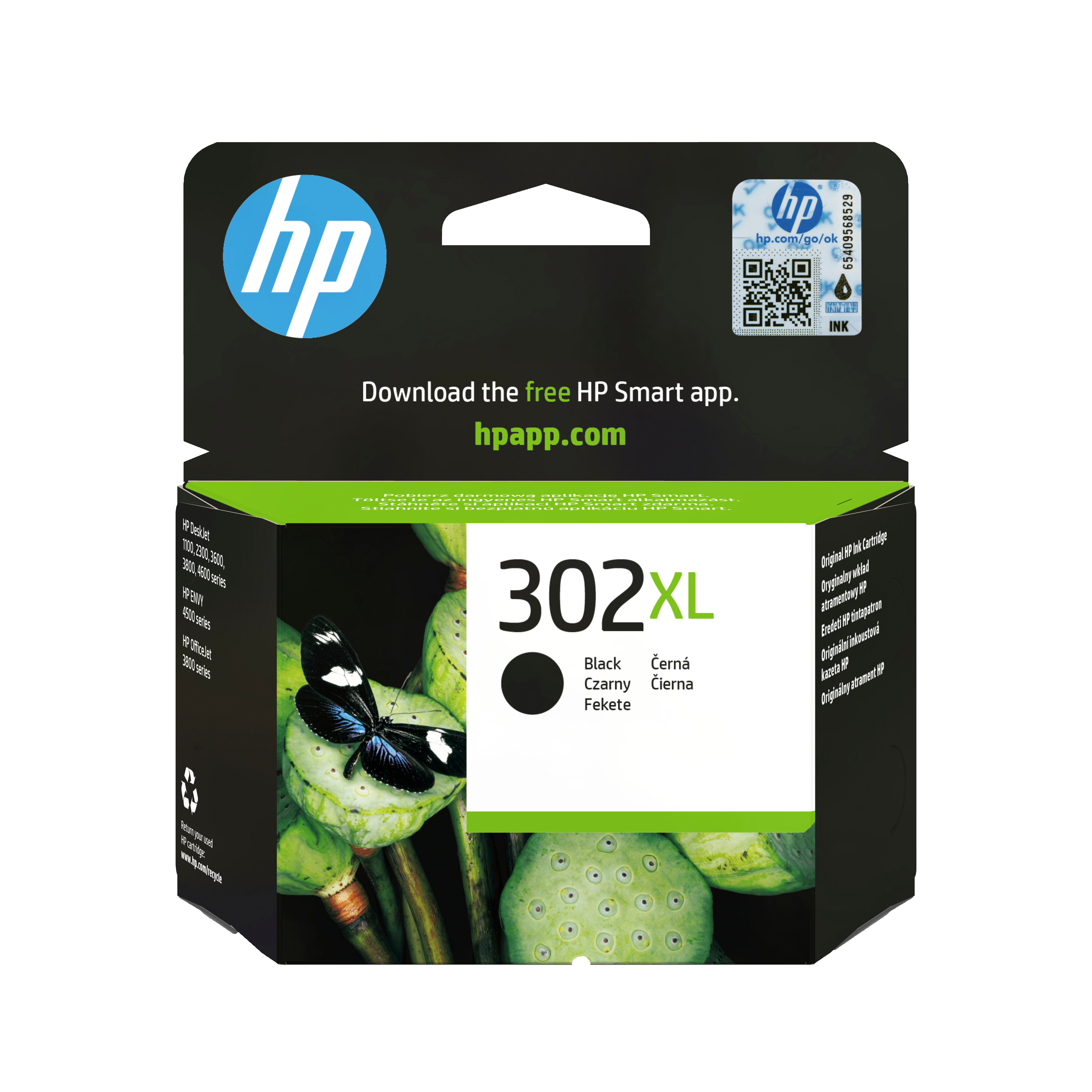 HP 302XL - 8.5 ml - Alta resa - nero - originale - cartuccia d'inchiostro - per Deskjet 11XX, 21XX, 36XX; Envy 451X, 452X; Officejet 38XX, 46XX, 52XX