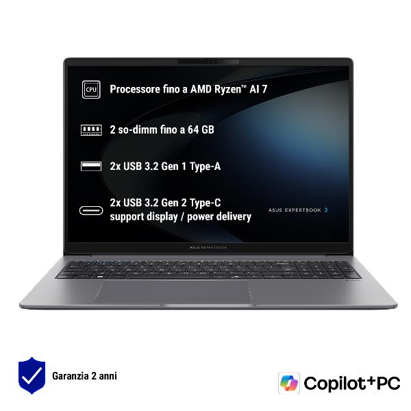 ASUS ExpertBook P3 PM3606CKA-MB0012X, AMD Ryzen AI 7, 2 GHz, 40,6 cm (16ʺ), 1920 x 1200 Pixel, 16 GB, 1 TB