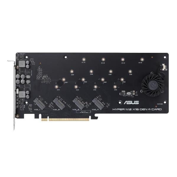 ASUS Hyper M.2 x16 Gen 4, PCIe, M.2, PCIe 4.0, Argento, PC, Attivo