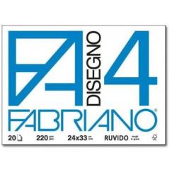 Cartoncino F4 - 50 x 70 cm - 200 gr - bianco - ruvido - Fabriano - pacco 25 fogli