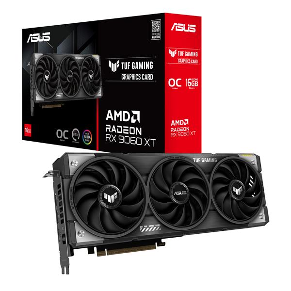 ASUS TUF Gaming TUF-RX9060XT-O16G-GAMING, Radeon RX 9060 XT, 16 GB, GDDR6, 128 bit, 7680 x 4320 Pixel, PCI Express 5.0