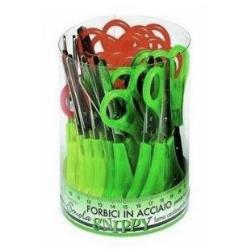 Forbice Snippy - centimetrata - punta tonda - 13,5 cm - lama acciaio inox - colori assortiti - Lebez - conf. 24 pezzi
