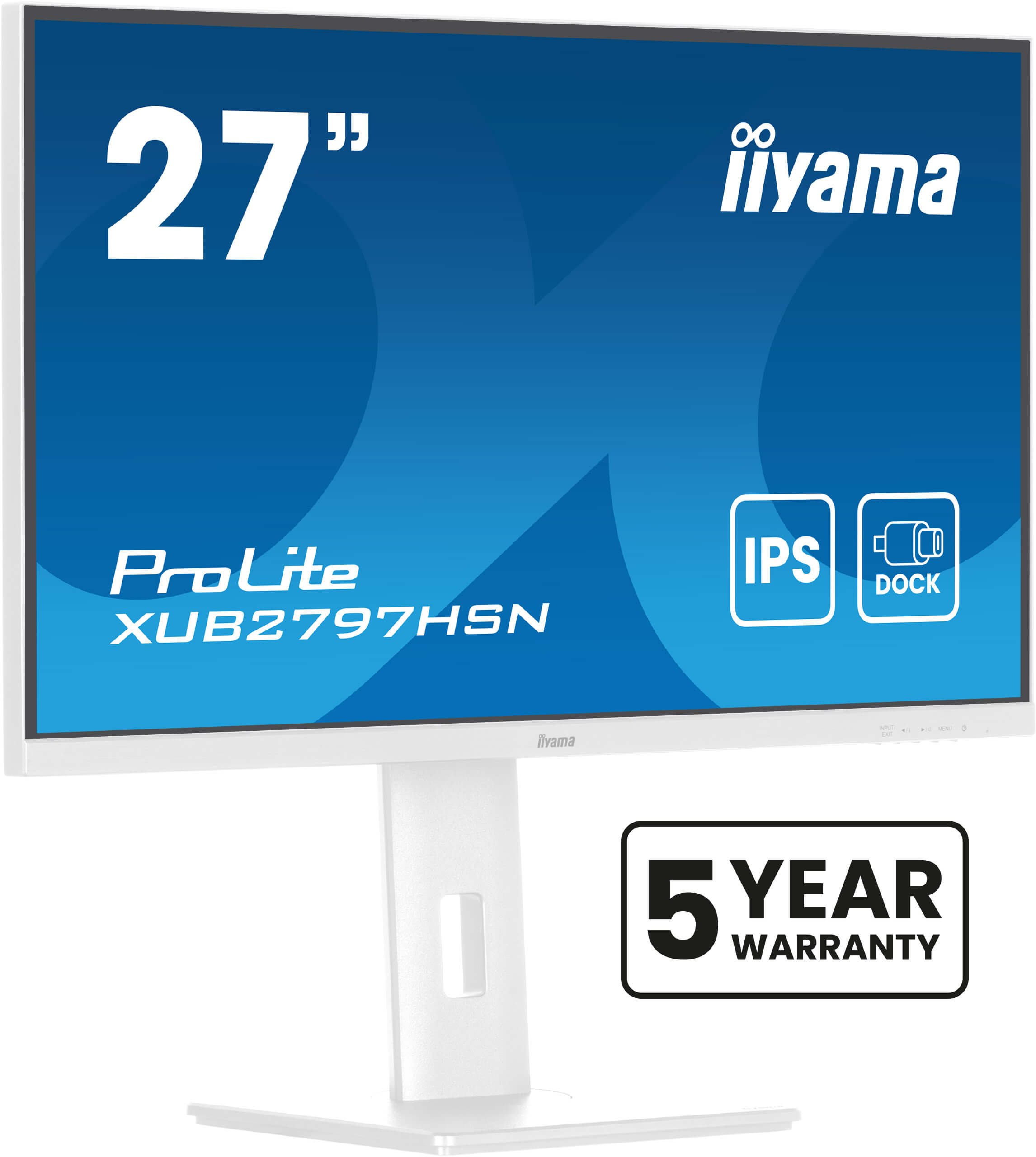 iiyama ProLite XUB2797HSN-W2, 68,6 cm (27ʺ), 1920 x 1080 Pixel, Full HD, LED, 1 ms, Bianco
