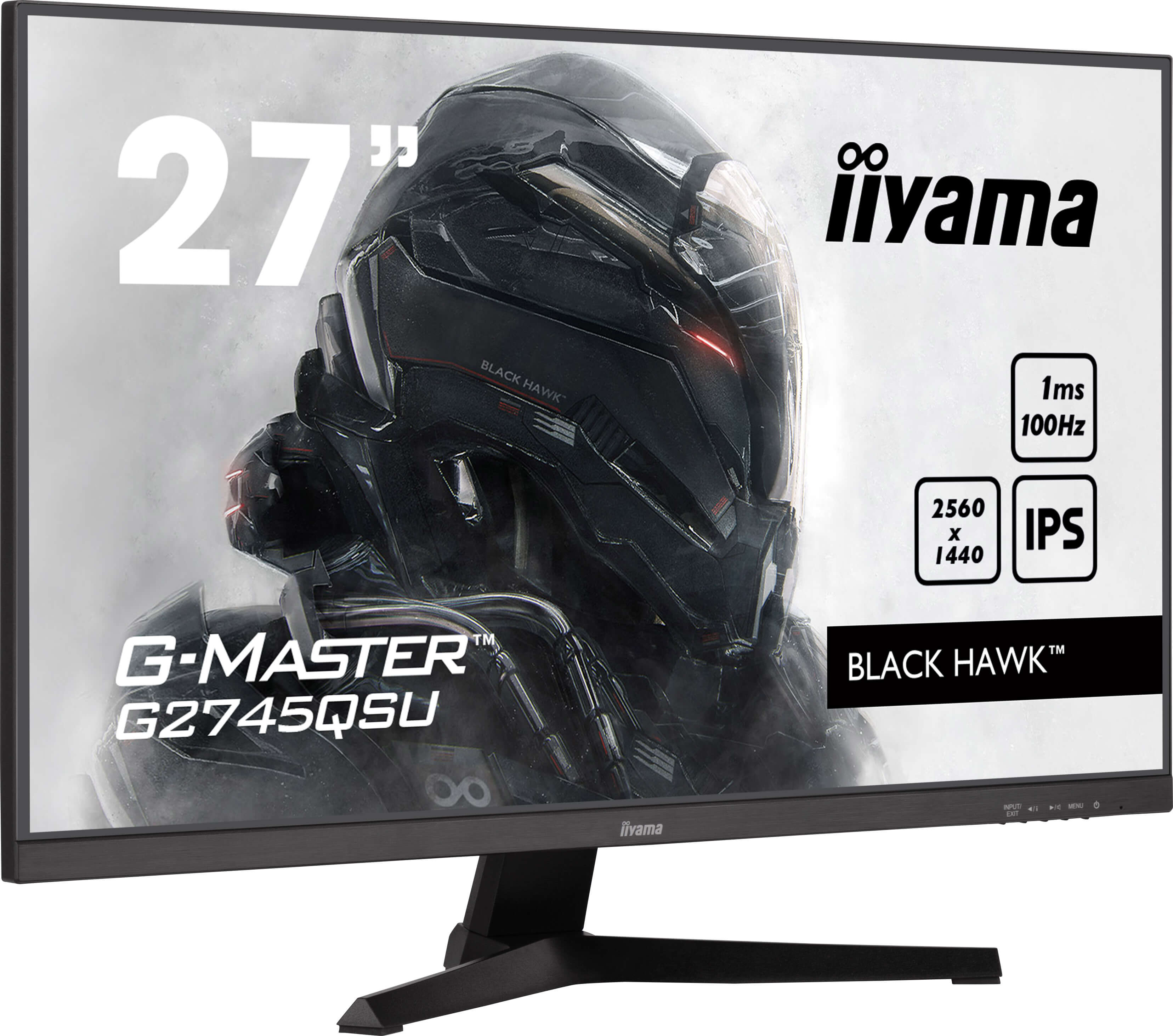 iiyama G-MASTER G2745QSU-B2, 68,6 cm (27ʺ), 2560 x 1440 Pixel, Wide Quad HD, LED, 1 ms, Nero