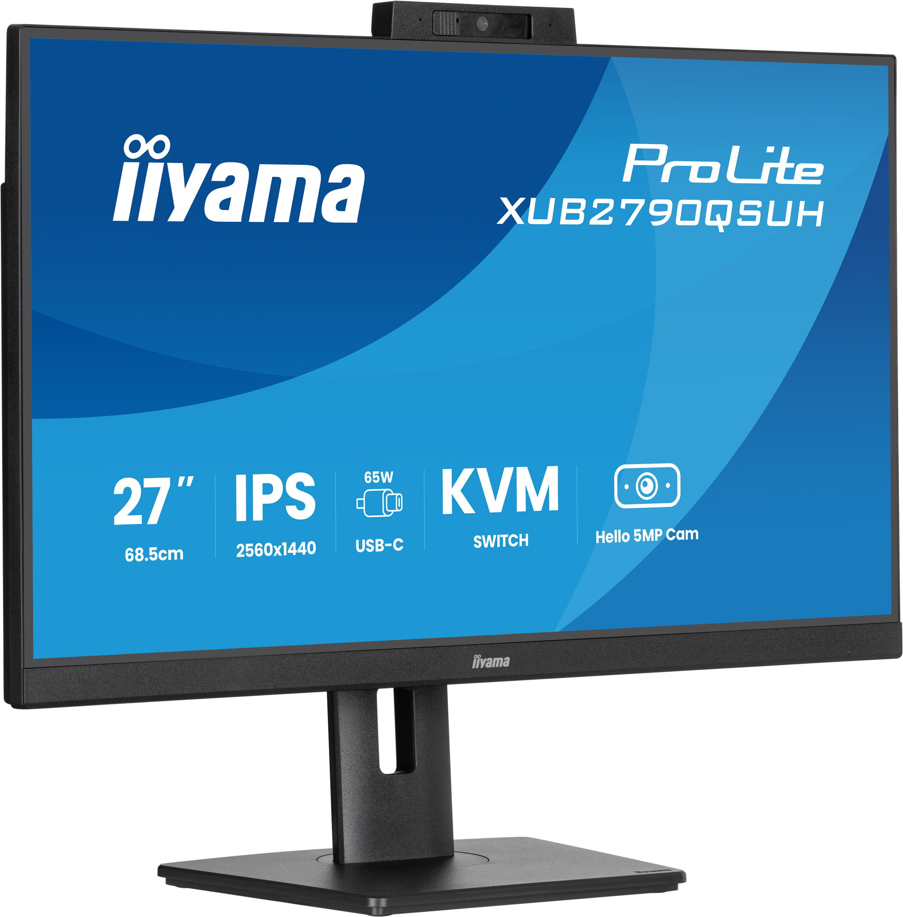 iiyama ProLite XUB2790QSUH-B2, 68,6 cm (27ʺ), 2560 x 1440 Pixel, Quad HD, LED, 0,4 ms, Nero