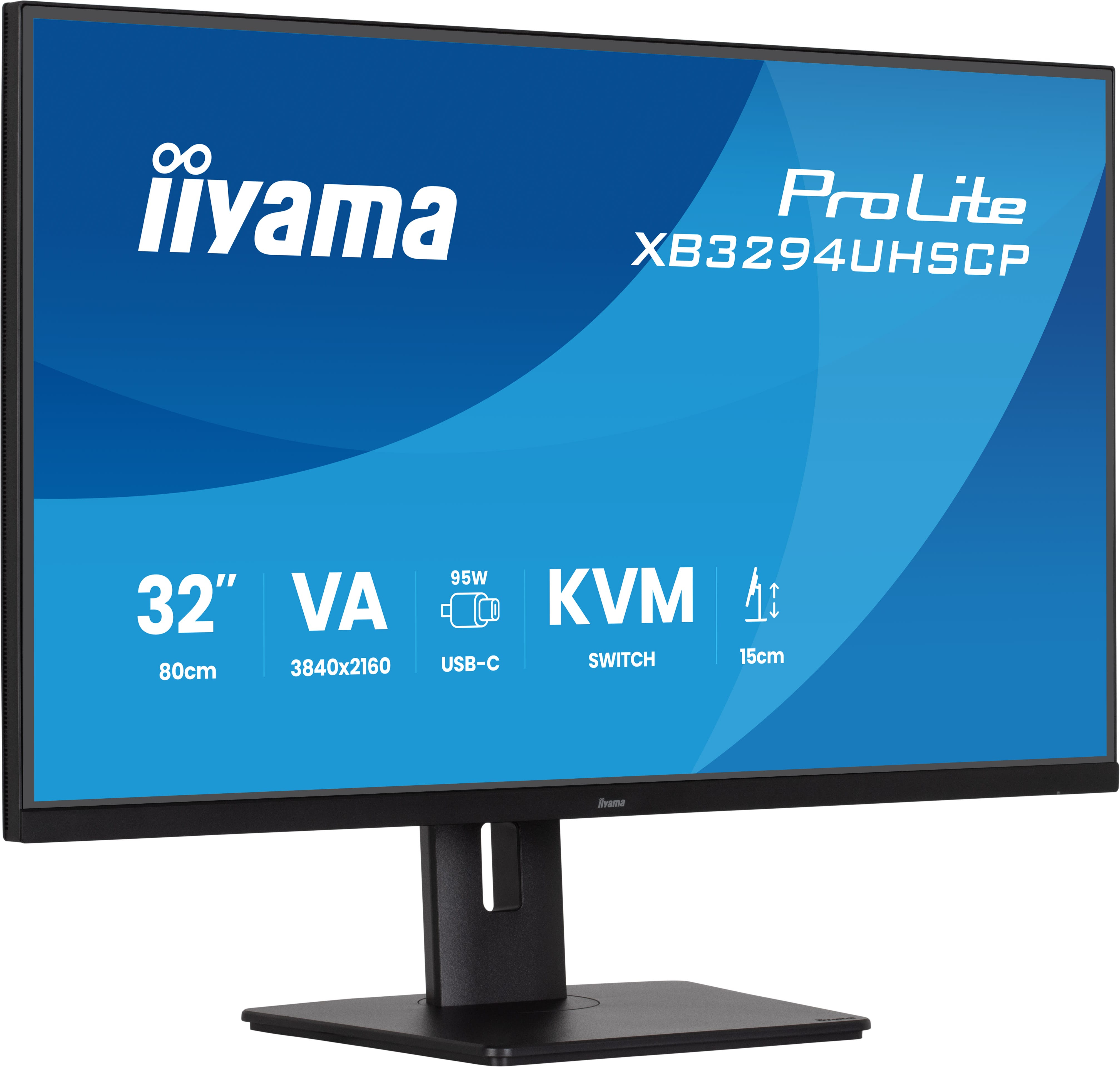 iiyama ProLite XB3294UHSCP-B1, 80 cm (31.5ʺ), 3840 x 2160 Pixel, 4K Ultra HD, 2 ms, Nero