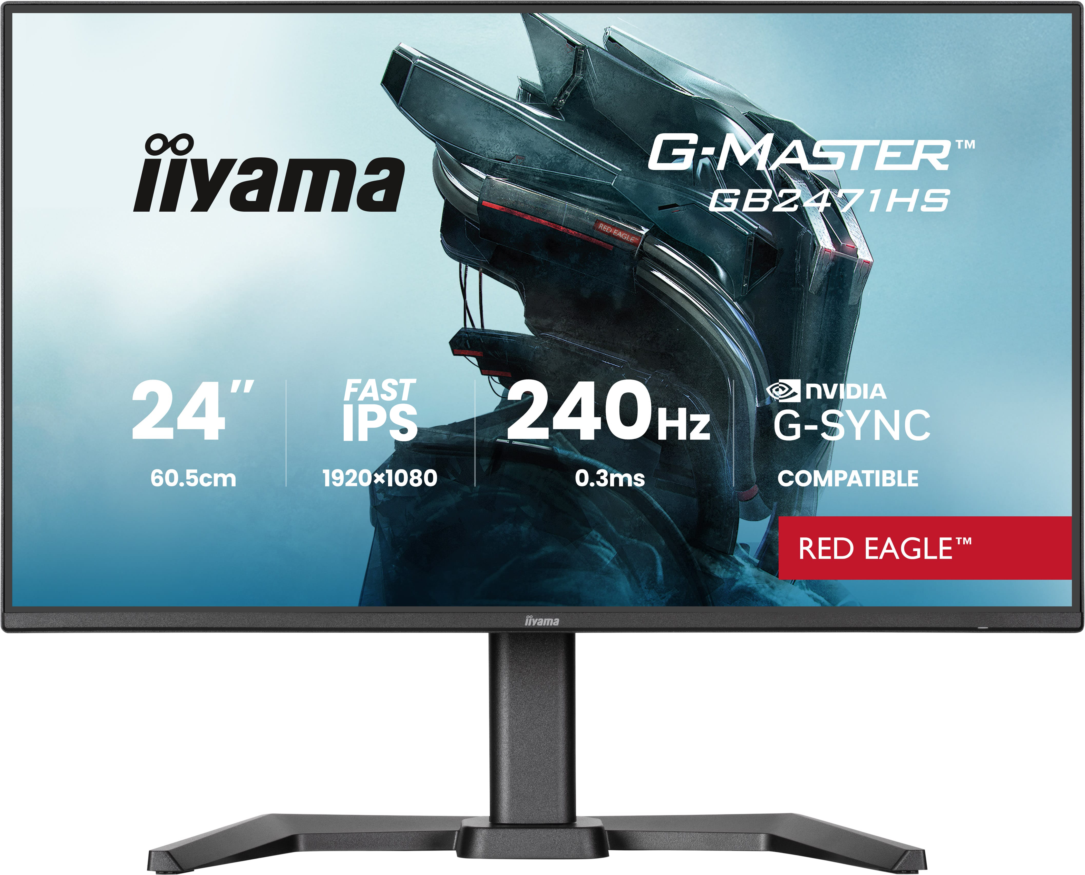 iiyama G-MASTER GB2471HS-B1, 60,5 cm (23.8ʺ), 1920 x 1080 Pixel, Full HD, Nero